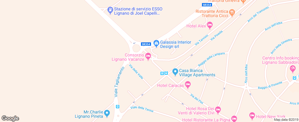 Отель Apartments Bellarosa Lignano на карте Италии