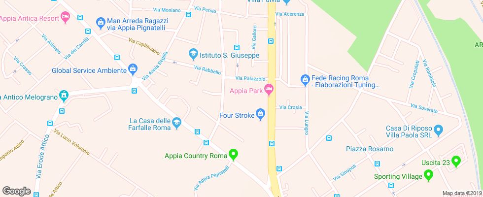 Отель Appia Park на карте Италии