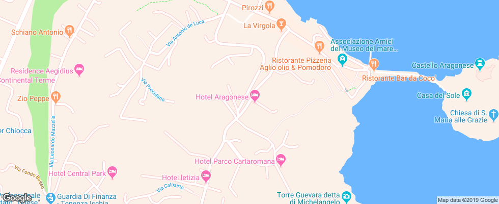 Отель Aragonese на карте Италии