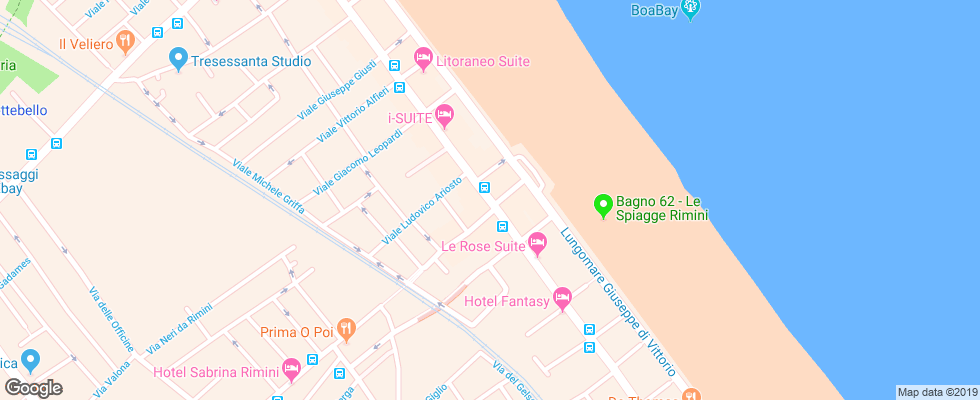 Отель Aragosta на карте Италии