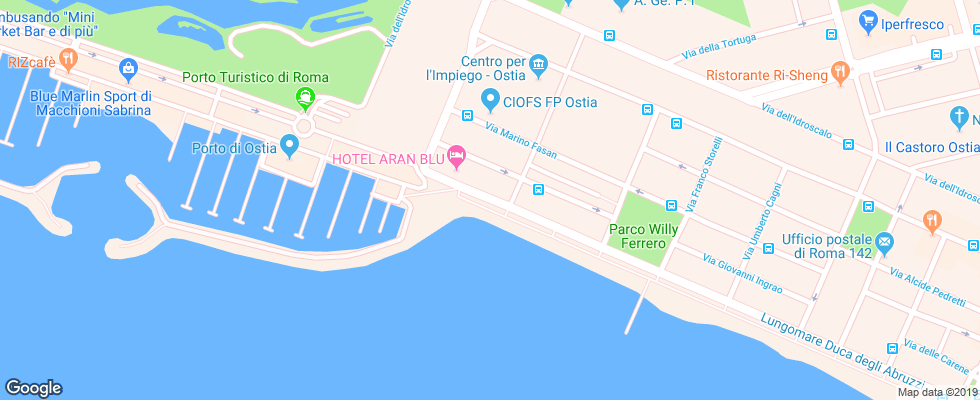 Отель Aran Blu на карте Италии
