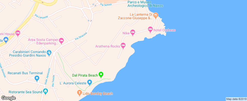 Отель Arathena Rocks на карте Италии