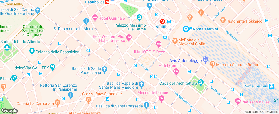 Отель Argentina Rome на карте Италии