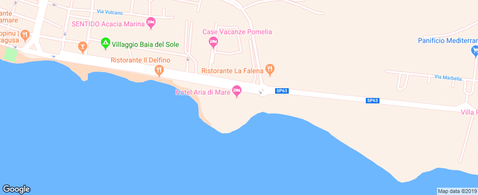 Отель Aria Di Mare на карте Италии