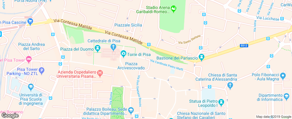 Отель Ariston Piza на карте Италии