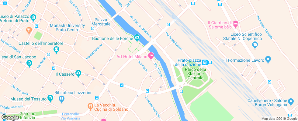 Отель Art Hotel Milano на карте Италии