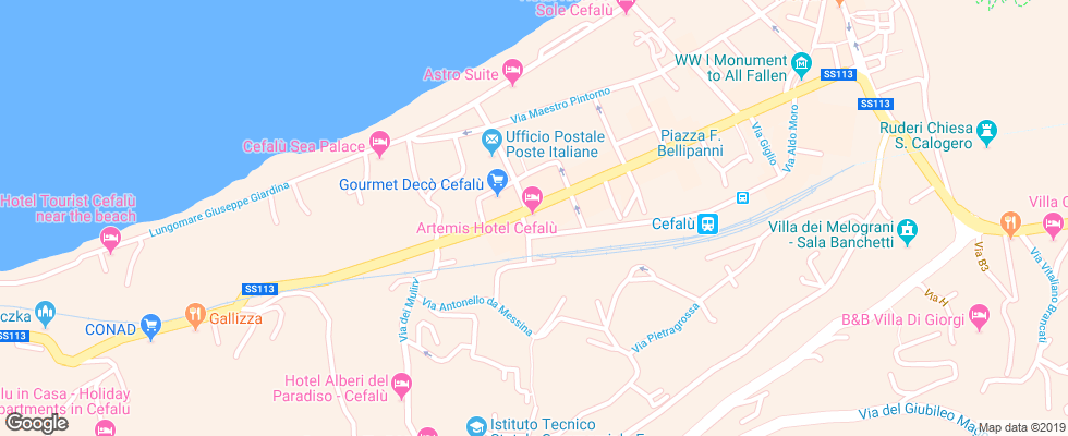 Отель Artemis на карте Италии