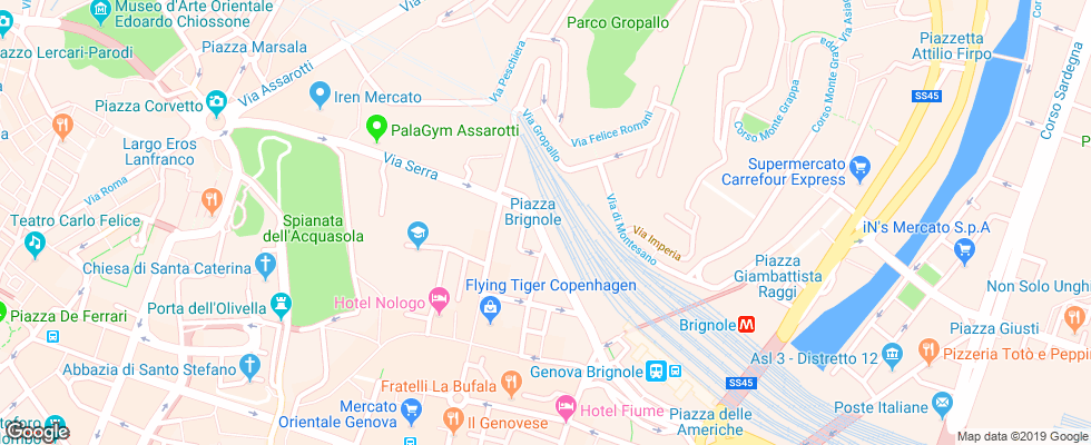 Отель Astoria Genova на карте Италии