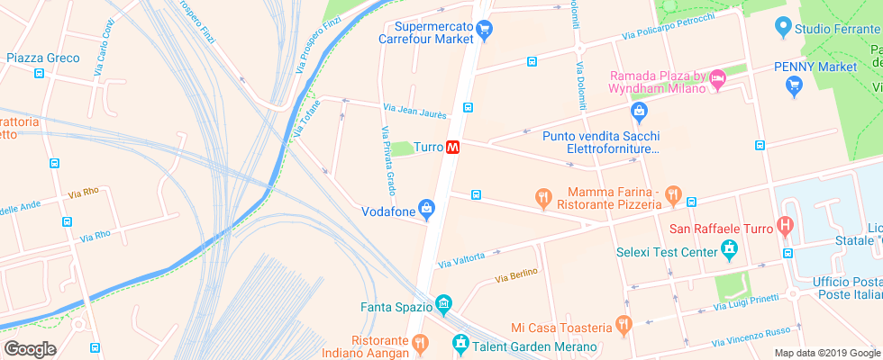Отель Atahotel Linea Uno Residence на карте Италии