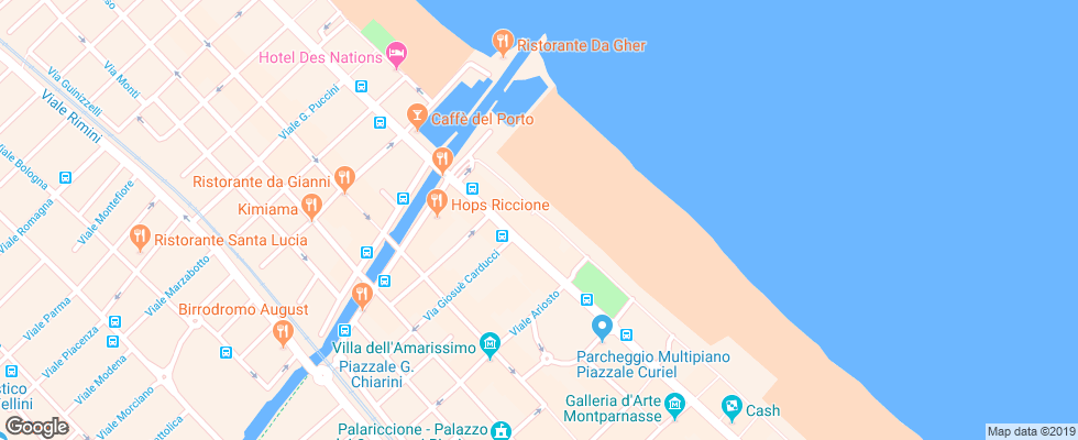 Отель Atlantic на карте Италии