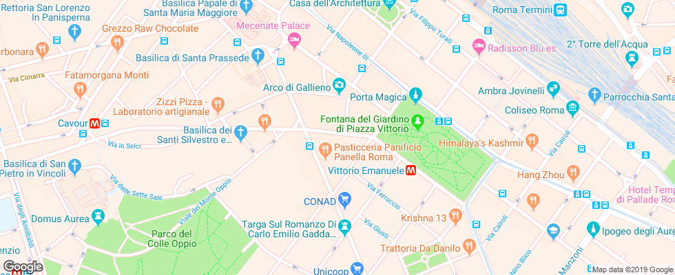 Отель Auditorium Di Mecenate на карте Италии