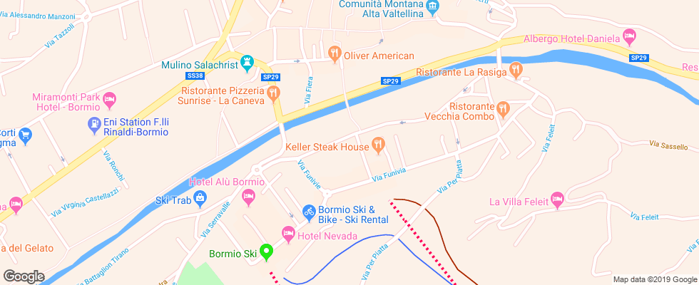 Отель Aurora Bormio на карте Италии