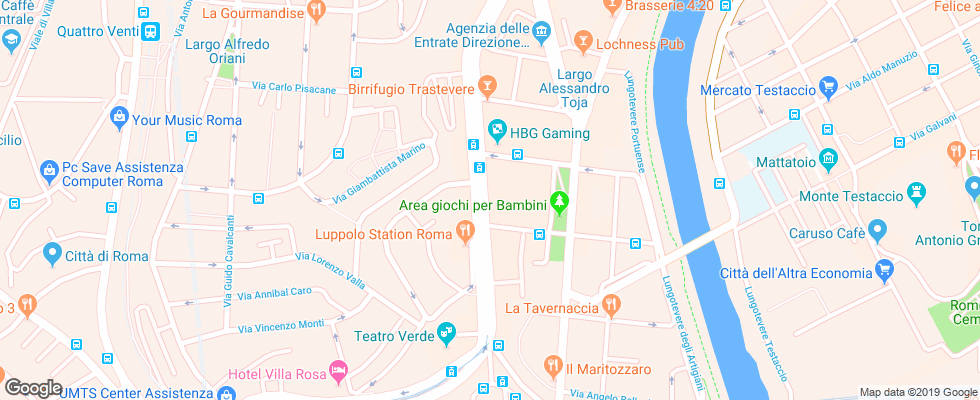 Отель B&b Hotel Roma Trastevere на карте Италии