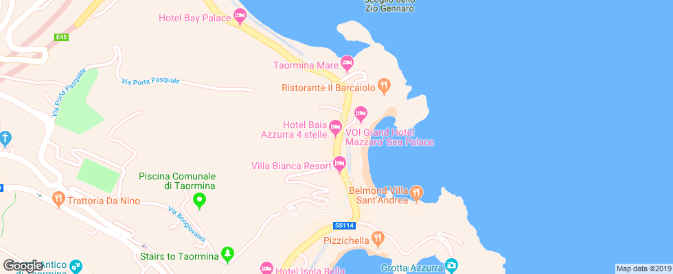 Отель Baia Azzurra на карте Италии