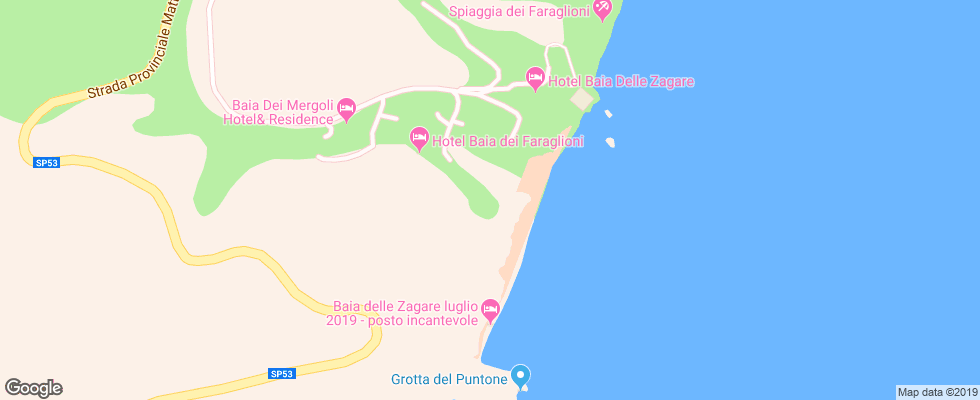 Отель Baia Dei Faraglioni на карте Италии