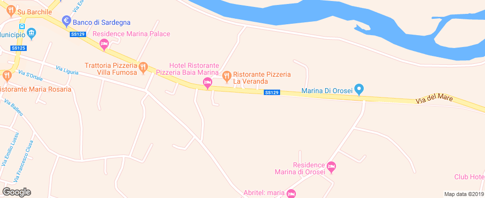 Отель Baia Marina на карте Италии