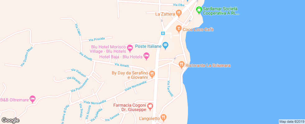 Отель Baja Hotel на карте Италии