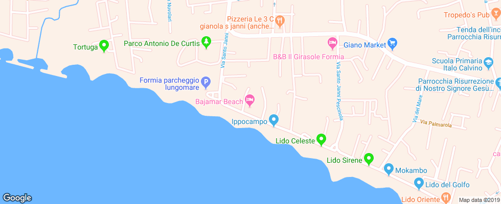 Отель Bajamar Formia на карте Италии