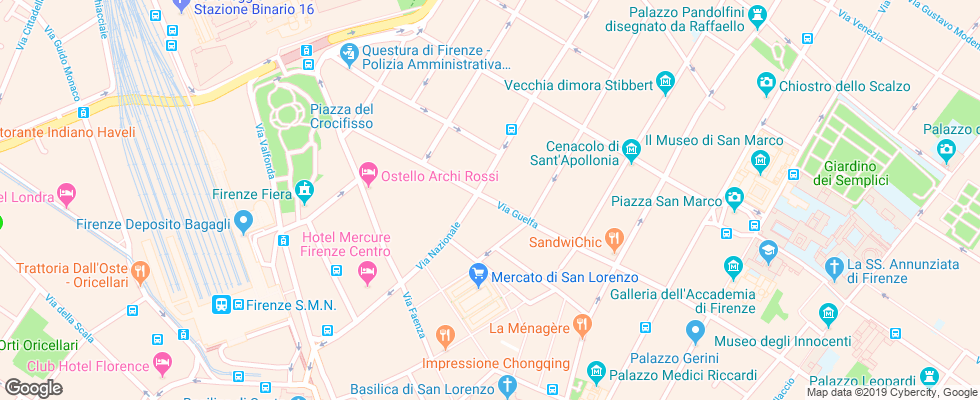 Отель Basilea на карте Италии