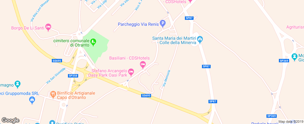 Отель Basiliani Resort & Spa на карте Италии
