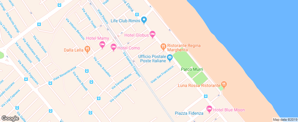 Отель Bellariva на карте Италии