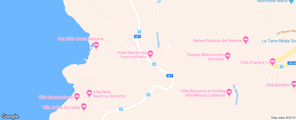 Отель Bellavista Francischiello на карте Италии