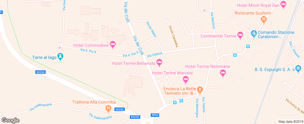 Отель Bellavista Terme на карте Италии