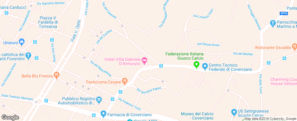 Отель Best Western Villa Gabriele Dannunzio на карте Италии