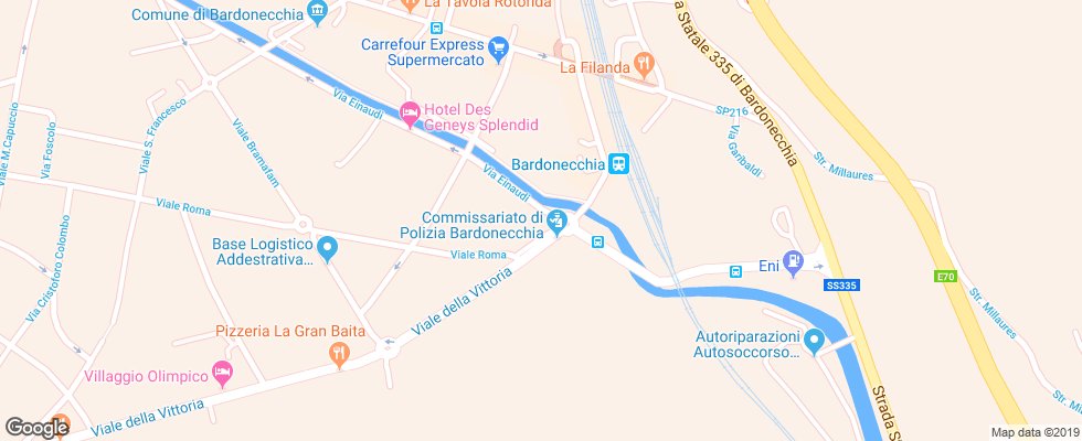 Отель Betulla на карте Италии