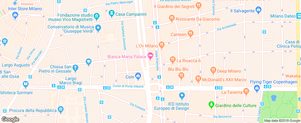 Отель Bianca Maria Palace на карте Италии
