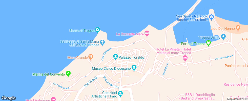 Отель Blu Tropea Maison на карте Италии
