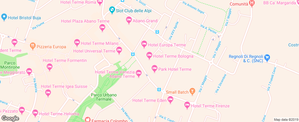 Отель Bologna Terme на карте Италии