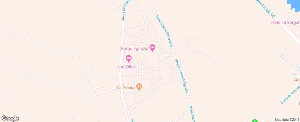 Отель Borgo Egnazia на карте Италии