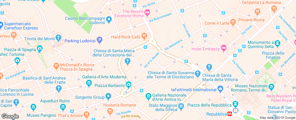 Отель Boscolo Aleph Luxury Hotel на карте Италии