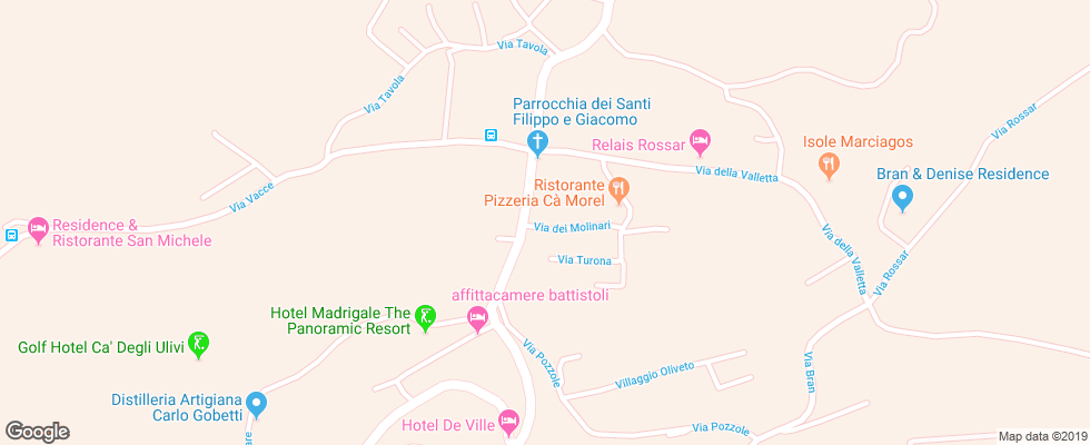 Отель Bran & Denise Residence на карте Италии