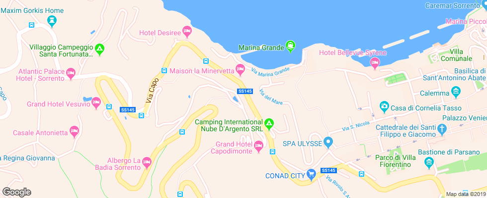 Отель Bristol Sorrento на карте Италии