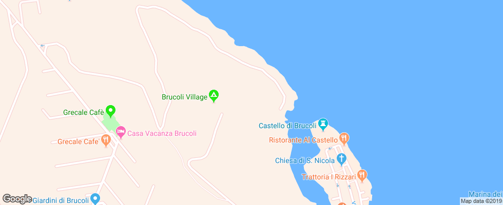 Отель Brucoli Village на карте Италии