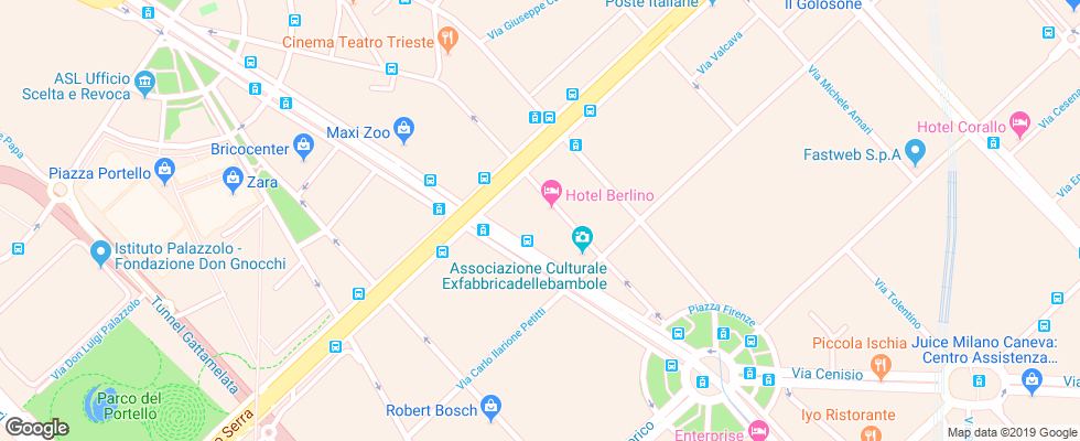 Отель Bw Hotel Berlino на карте Италии