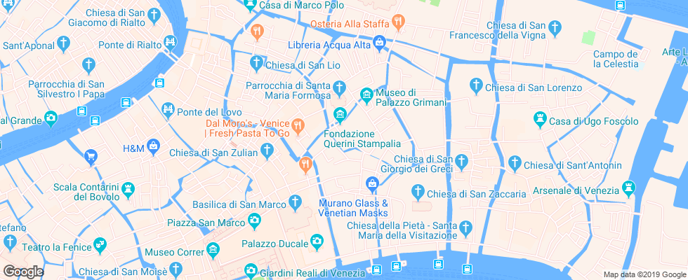 Отель Ca Dei Conti на карте Италии