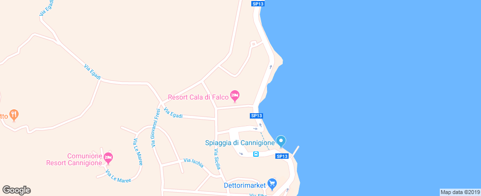 Отель Cala Di Falco на карте Италии