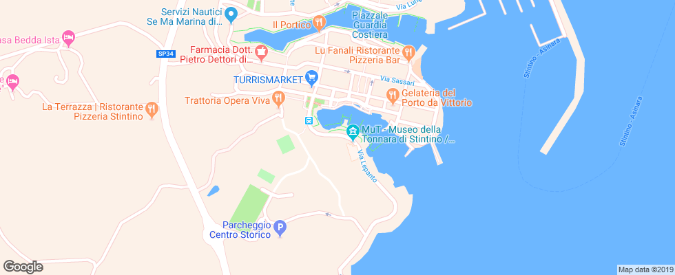 Отель Cala Rosa на карте Италии