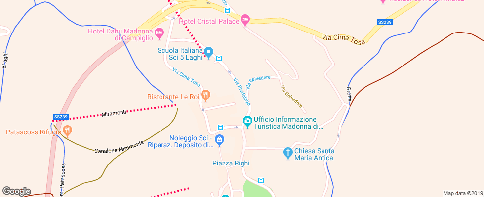 Отель Campiglio Bellavista на карте Италии