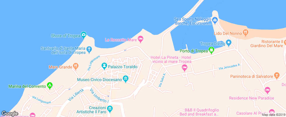 Отель Cannamele Resort на карте Италии
