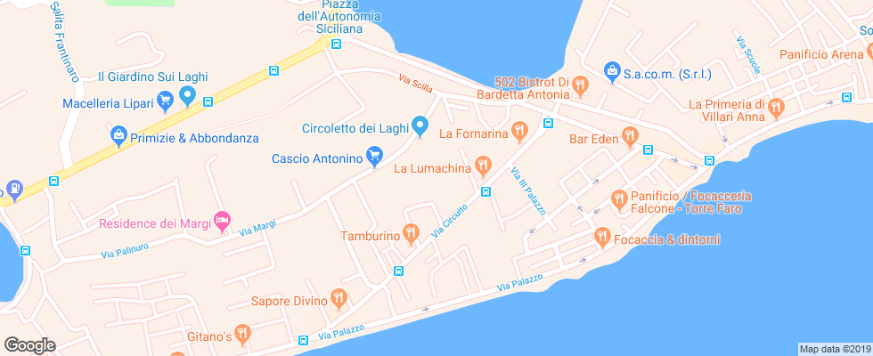 Отель Capo Peloro Resort на карте Италии