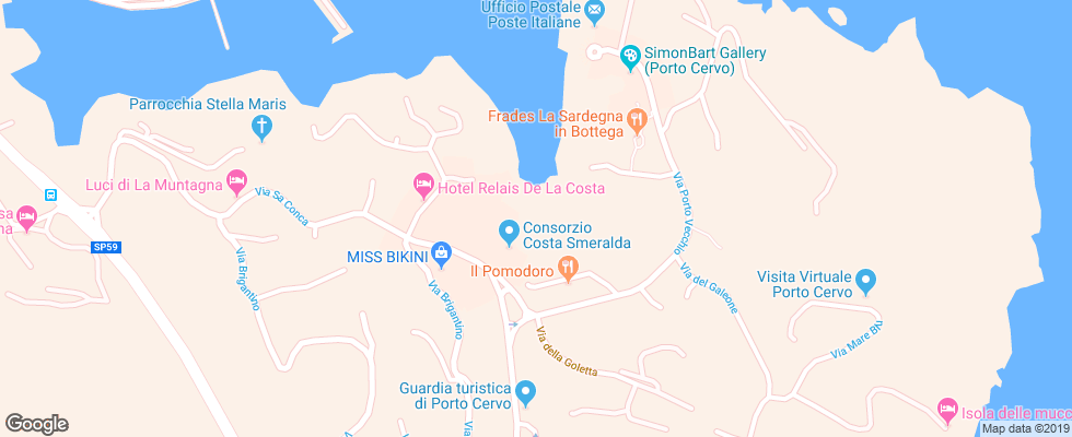 Отель Cervo на карте Италии