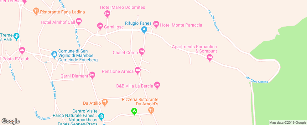 Отель Chalet Corso на карте Италии