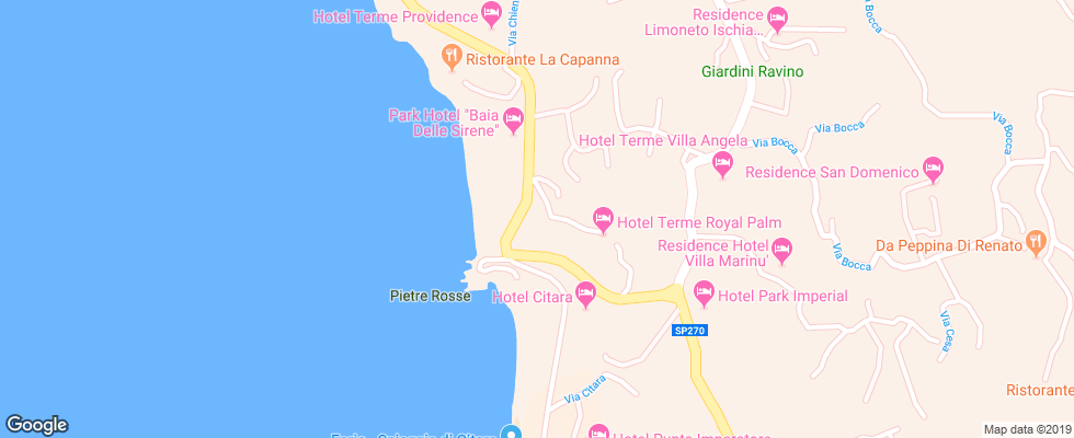 Отель Citara Forio на карте Италии