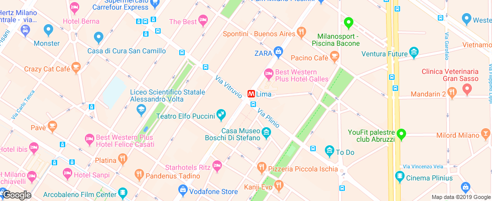 Отель City Milan на карте Италии