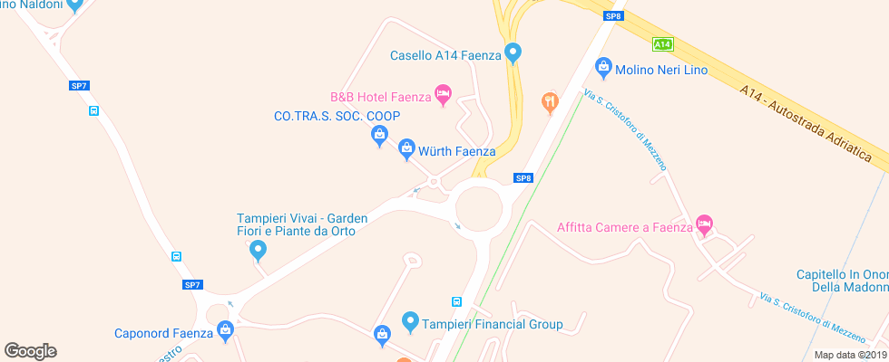 Отель Classhotel Faenza на карте Италии
