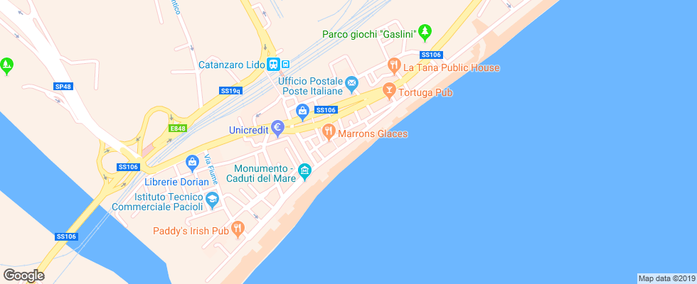 Отель Club Esse Sunbeach на карте Италии
